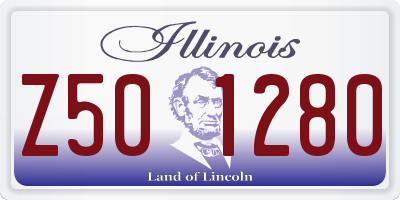 IL license plate Z501280