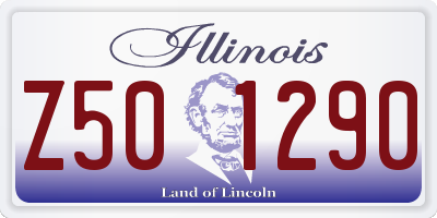 IL license plate Z501290