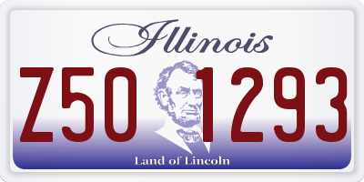 IL license plate Z501293