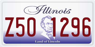 IL license plate Z501296