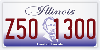 IL license plate Z501300