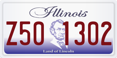 IL license plate Z501302