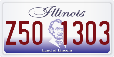 IL license plate Z501303