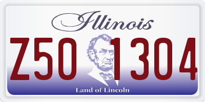 IL license plate Z501304
