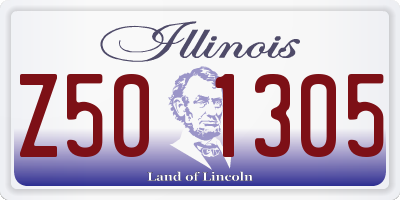 IL license plate Z501305
