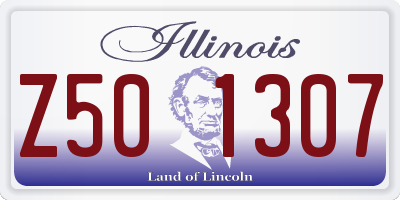 IL license plate Z501307