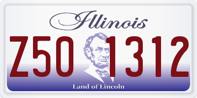 IL license plate Z501312