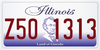 IL license plate Z501313