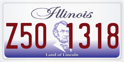 IL license plate Z501318