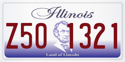 IL license plate Z501321