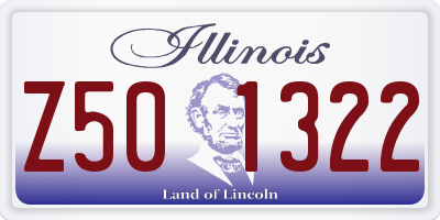 IL license plate Z501322