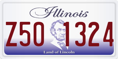 IL license plate Z501324