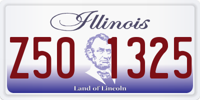 IL license plate Z501325