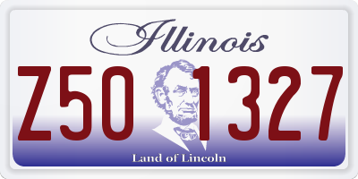 IL license plate Z501327