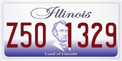 IL license plate Z501329