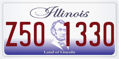 IL license plate Z501330