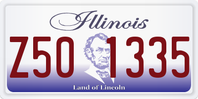 IL license plate Z501335