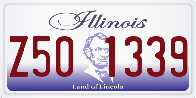 IL license plate Z501339