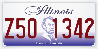 IL license plate Z501342