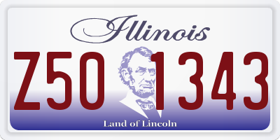 IL license plate Z501343