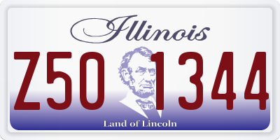 IL license plate Z501344