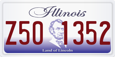IL license plate Z501352