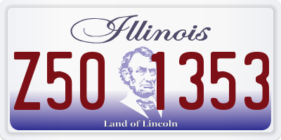 IL license plate Z501353
