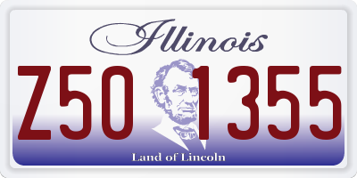 IL license plate Z501355