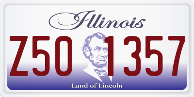 IL license plate Z501357