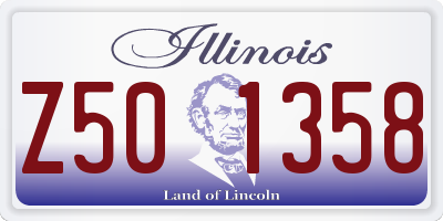 IL license plate Z501358