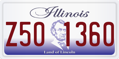 IL license plate Z501360