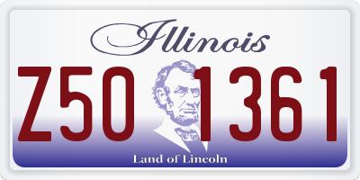 IL license plate Z501361