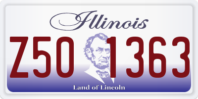 IL license plate Z501363