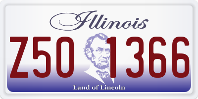 IL license plate Z501366
