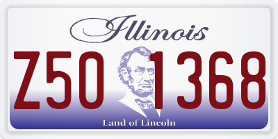 IL license plate Z501368
