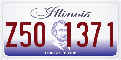 IL license plate Z501371