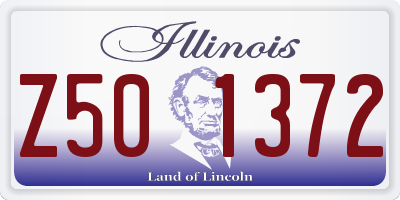 IL license plate Z501372
