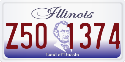 IL license plate Z501374