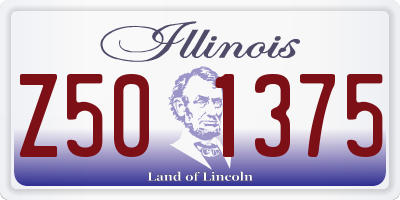 IL license plate Z501375