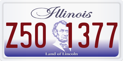 IL license plate Z501377
