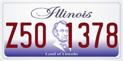 IL license plate Z501378