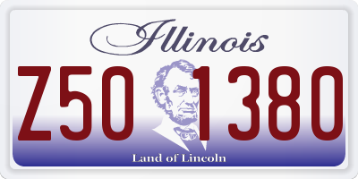 IL license plate Z501380
