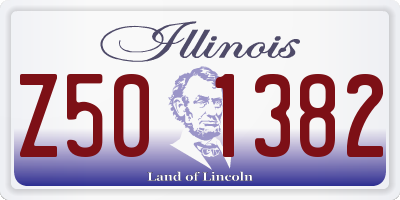 IL license plate Z501382