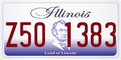 IL license plate Z501383