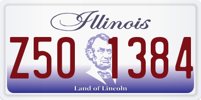 IL license plate Z501384