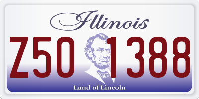 IL license plate Z501388