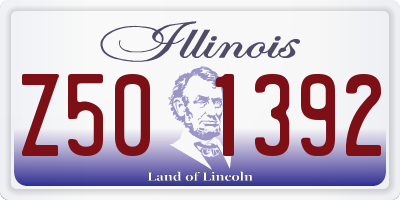 IL license plate Z501392