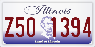 IL license plate Z501394