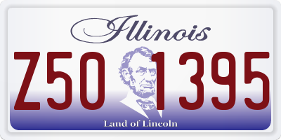 IL license plate Z501395