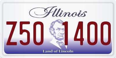 IL license plate Z501400